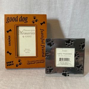 Set of 2 Dog Paw Print Picture Frames
